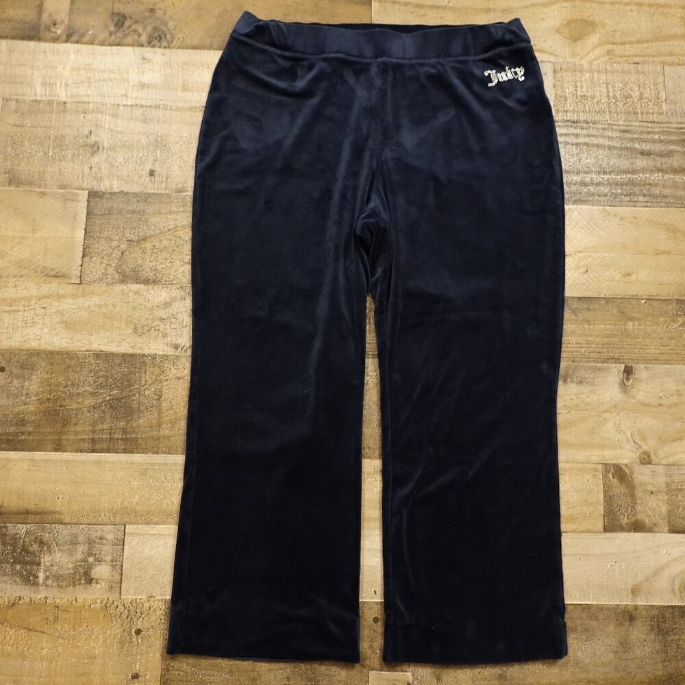 Juicy Couture velour track pants women's XXL navy blue